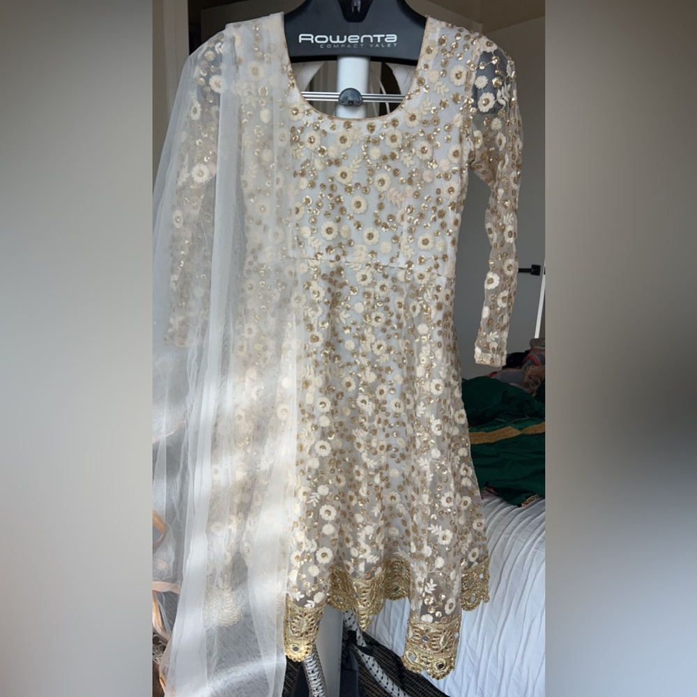 Dress gown Indian Pakistani beaded embroidered Anarkali